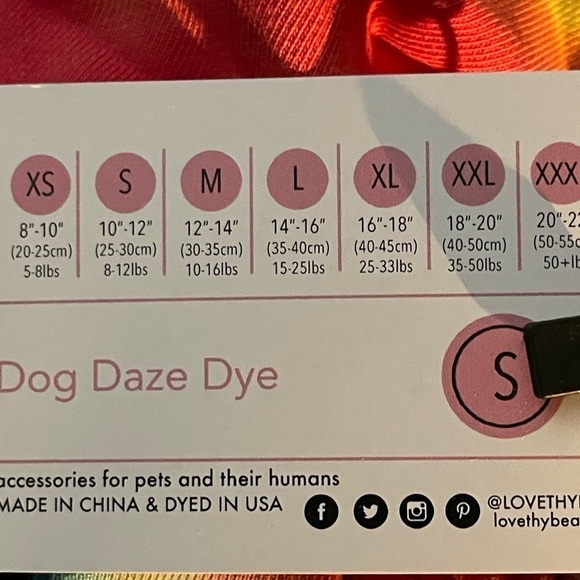 🍄HOST PICK🍄Tie-Dye Dog Tee by LoveThyBeast, Size Small, NWT - Picture 9 of 10